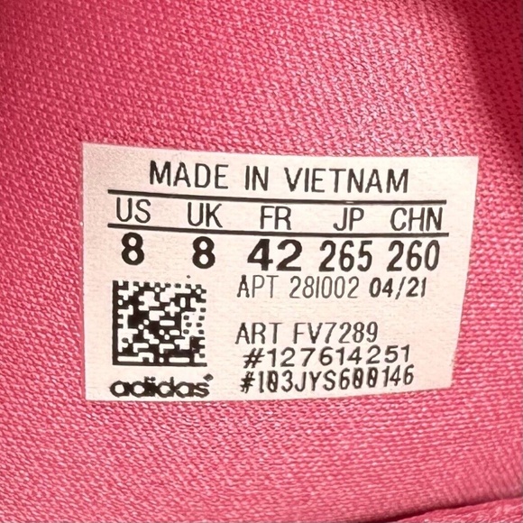 Adidas Originals Pharrell Chancletas HU Size 8 Boost Slides Pink FV7289 - Picture 5 of 6